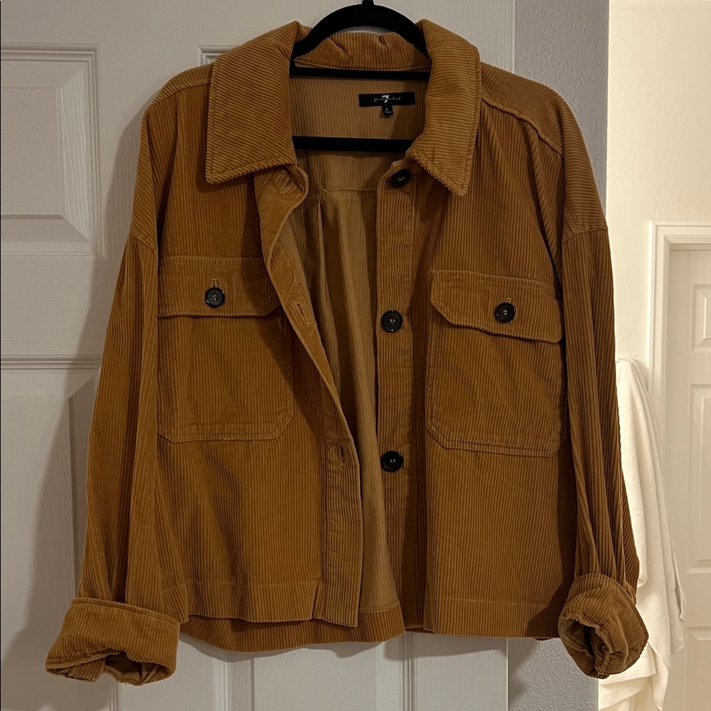 7 For All Mankind Brown Corduroy Utility Jacket